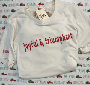 Joyful & Triumphant Short Sleeve Tee, Natural