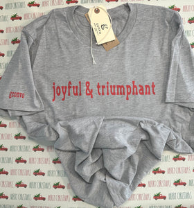 Joyful & Triumphant Short Sleeve Tee, Athletic Gray